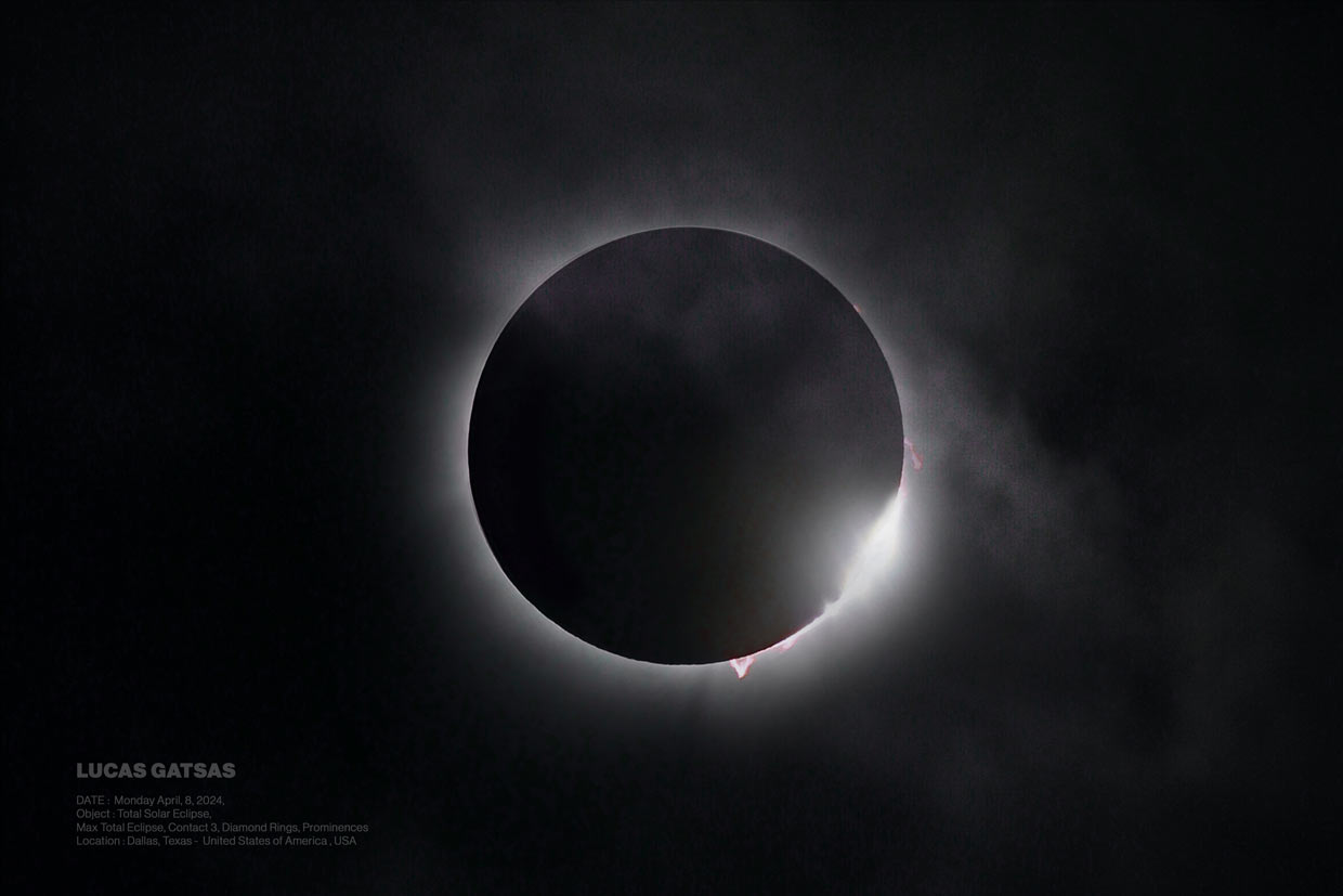 Total Solar Eclipse - April 8th, 2024 - Dallas, Texas, United States of America by Lucas Gatsas